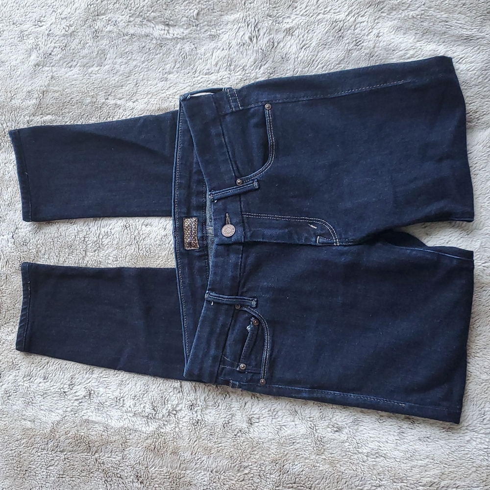 Mother Dark Wash The Looker Lower Rise Skinny Blue Jeans Size 26 Waist 28 Inches - Picture 2 of 6